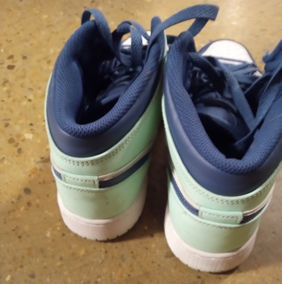 Jordan 1 Mid Navy and Blue Mint Kids - Picture 3 of 7
